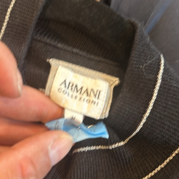 Armani Collezioni Black with White Stripes sweater - Picture 6 of 7